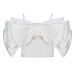 Load image into Gallery viewer, Oversized Triple Bow Cami Top in White
