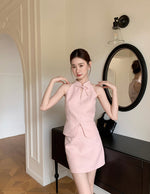 Load image into Gallery viewer, Tweed Cheongsam Top // Skirt [2 Colours]
