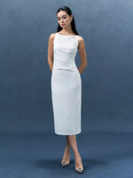 Load image into Gallery viewer, Boatneck Sheath Midi Dress [3 Colours]
