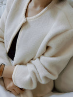 Load image into Gallery viewer, Korean Fluffy Open Jacket in Cream
