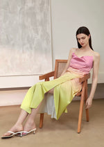 Load image into Gallery viewer, Ombre Drape Wrap Cami Dress in Pink/Yellow
