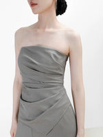 Load image into Gallery viewer, Bustier Pocket Maxi Jumpsuit in Grey
