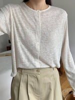Load image into Gallery viewer, Korean Melange Cardigan Top [4 Colours]
