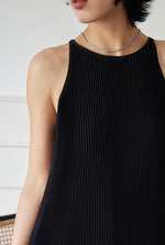 Load image into Gallery viewer, Pleated Maxi Tank Dress in Black
