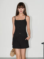 Load image into Gallery viewer, Tencel Blend Cami Vest Top // Tailored Pleat Shorts [2 Colours]
