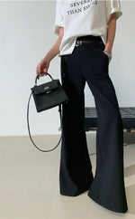 Load image into Gallery viewer, Wide Leg Flare Trousers in Black
