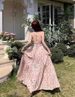 Load image into Gallery viewer, Floral Open Tie Back Dress in Multi&#39;
