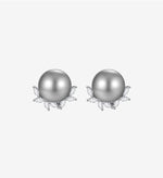 Load image into Gallery viewer, Pearl Diamante Edge Earrings
