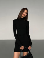 Load image into Gallery viewer, Back Cutout Stretch Mini Dress in Black
