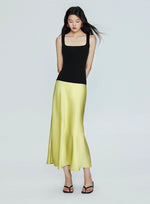 Load image into Gallery viewer, Classic Bias Cut Slip Skirt in Yellow
