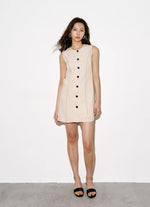 Load image into Gallery viewer, Tencel Mini Vest Dress // Shorts Set in Beige
