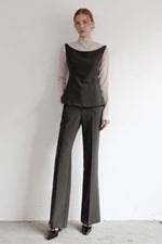 Load image into Gallery viewer, Korean Bilte Tailored Peplum Sleeveless Top [2 Colours]
