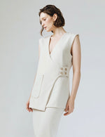 Load image into Gallery viewer, Helsey Tailored Vest in White
