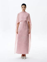 Load image into Gallery viewer, [Customizable] Multi-Way Drape Floral Printed Gown in Pink
