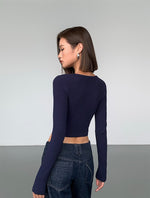 Load image into Gallery viewer, Stretch Cropped Long Sleeve Top [2 Colours]
