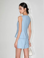 Load image into Gallery viewer, Tailored Peplum Vest // Shorts [2 Colours]

