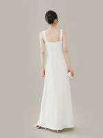 Load image into Gallery viewer, Drape Sleeveless Dress in White
