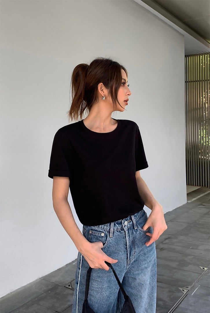 Classic Pin Cuff Tee [2 Colours]