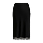 Load image into Gallery viewer, Altea Satin Lace Skirt in Black
