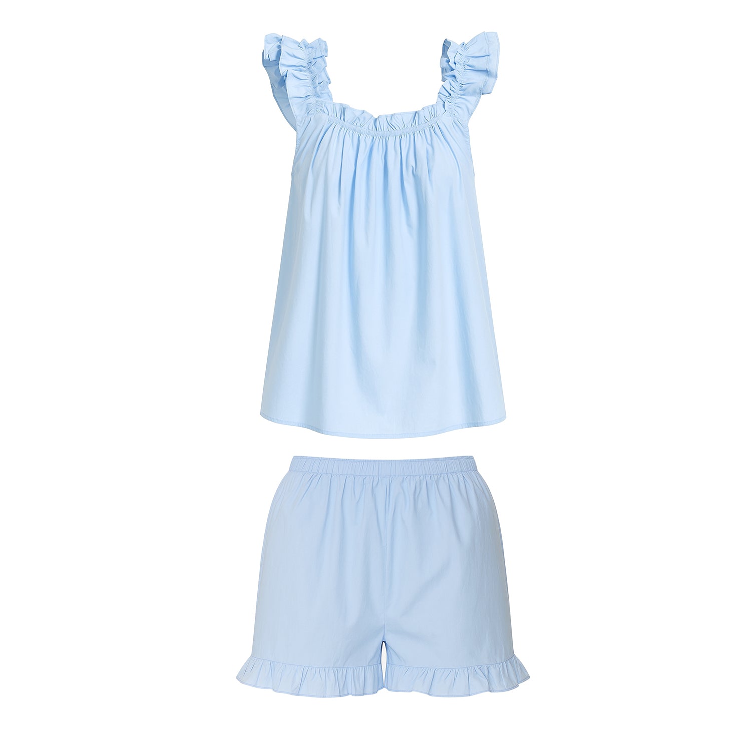 Amore Ruffle Set in Blue