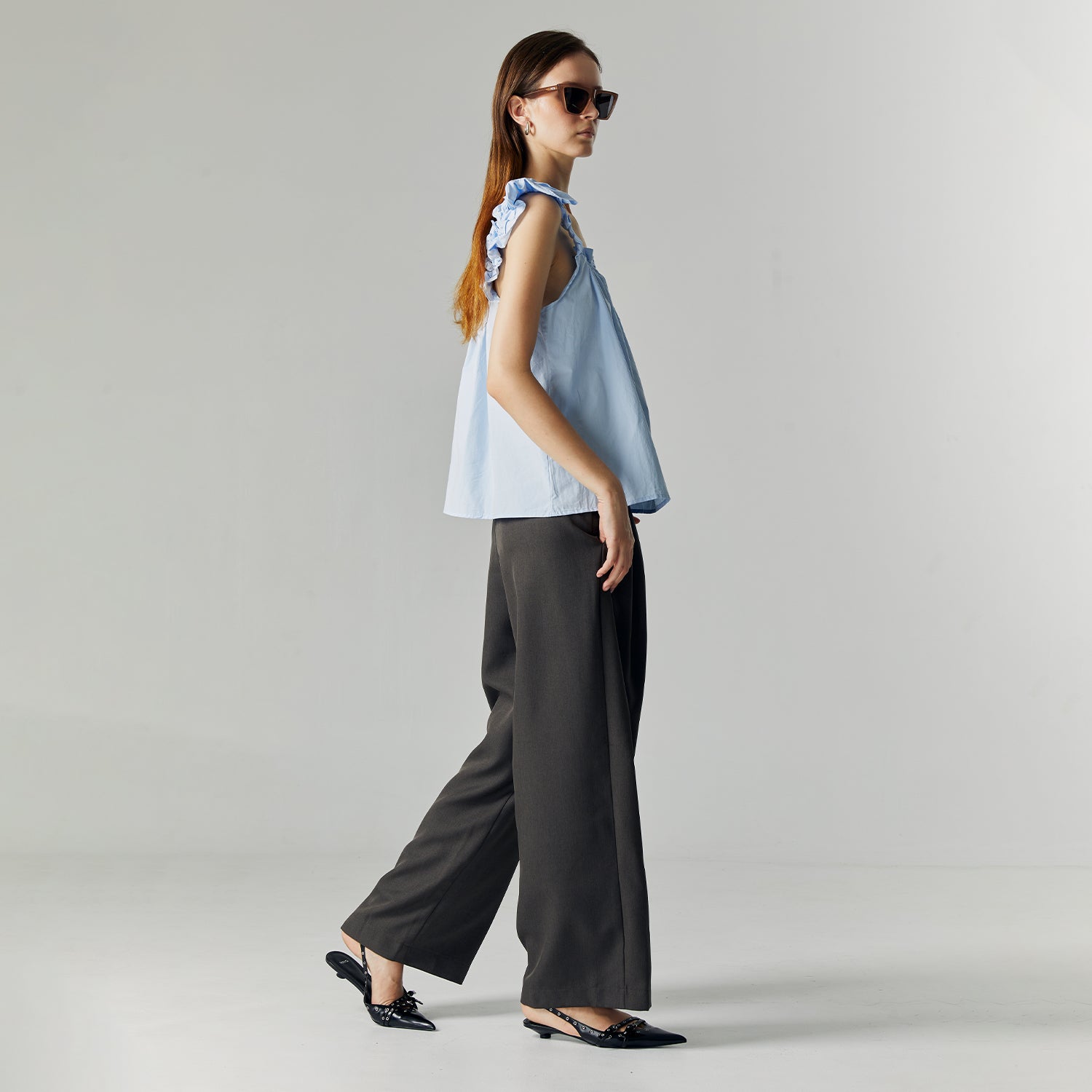 Amore Ruffle Set in Blue