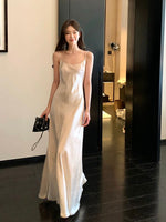 Load image into Gallery viewer, Textured Drop Back Cami Gown in Cream
