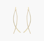 Load image into Gallery viewer, Curved Line Drop Earrings

