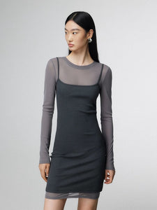 Layer Camisole Sheer Dress [2 Colours]