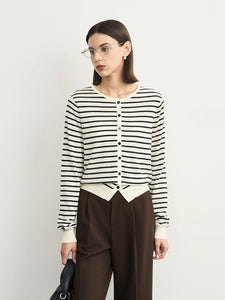 Light Knit Striped Cardigan [2 Colours]