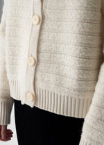 Load image into Gallery viewer, Relaxed Wool Cardigan in Cream
