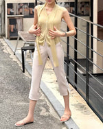 Load image into Gallery viewer, Korean Tencel Vest Top + Neck Tie [4 Colours]
