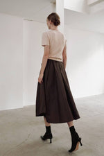 Load image into Gallery viewer, Korean Diino Textured A-Line Skirt [2 Colours]
