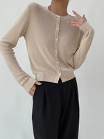 Load image into Gallery viewer, Classic Cardigan in Beige
