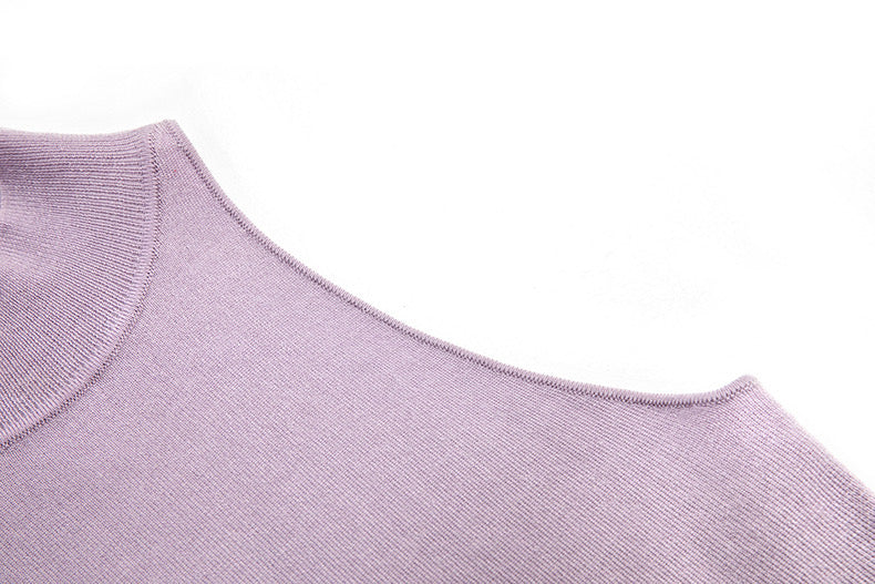 Fine Knit Sleeveless Halter Top in Purple