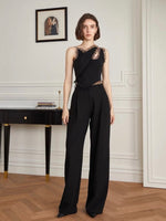 Load image into Gallery viewer, Asymmetric Sheer Edge Top in Black

