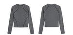 Load image into Gallery viewer, Contrast Stitch Long Sleeve Top [2 Colours]
