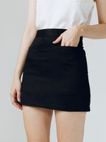 Load image into Gallery viewer, Wilma Pocket Mini Skirt in Black
