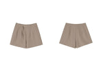 Load image into Gallery viewer, Tailored Buckle Shorts in Khaki Brown
