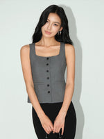 Load image into Gallery viewer, Tailored Peplum Vest [2 Colours]
