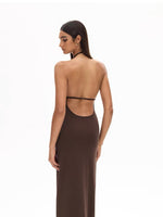 Load image into Gallery viewer, Padded Drop Back Stretch Halter Dress [2 Colours]
