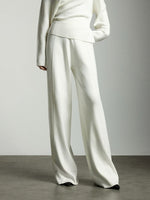 Load image into Gallery viewer, High Rise Relaxed Knit Pants in White
