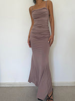 Load image into Gallery viewer, Shirring Cami Maxi Dress in Dusty Pink
