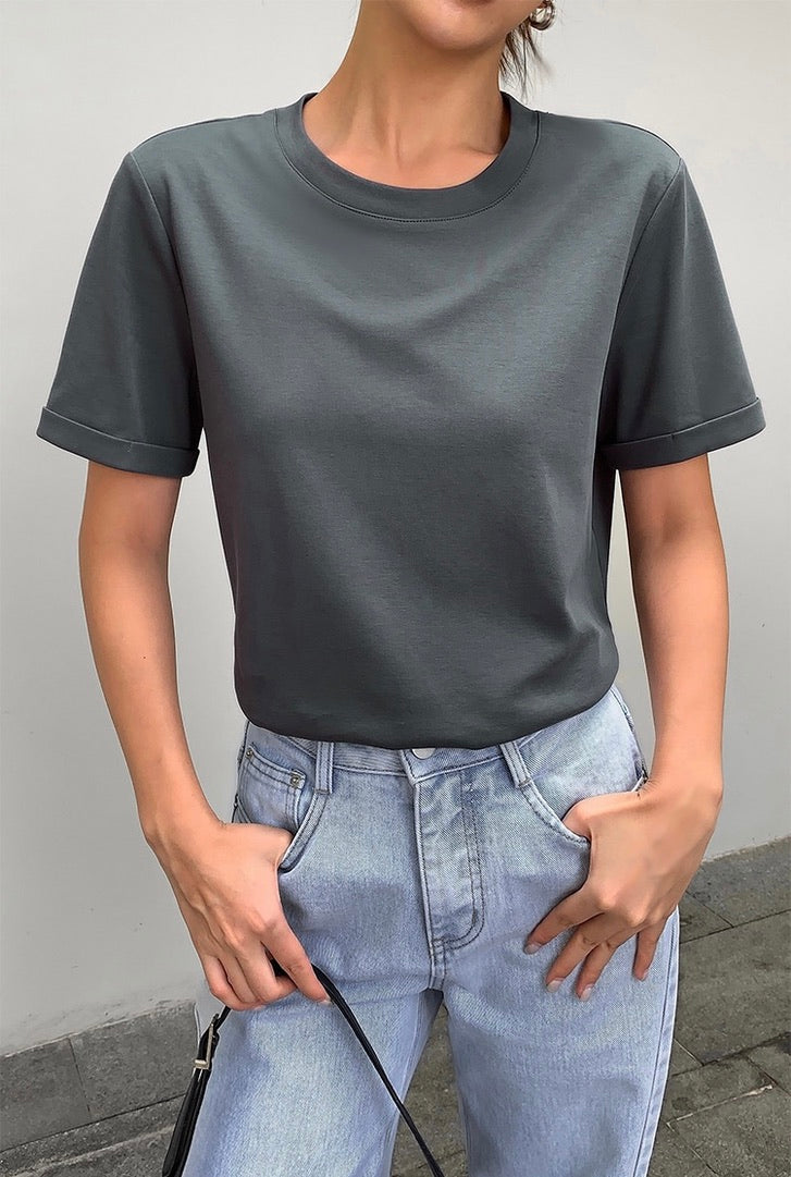 Classic Pin Cuff Tee [2 Colours]