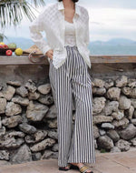 Load image into Gallery viewer, Sheer Checkered Shirt in White
