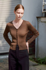 Load image into Gallery viewer, Korean Split Hem Ribbed Cardigan [4 Colours]
