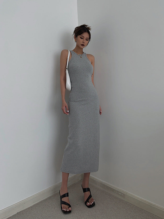 Cutout Back Midi Tank Dress [2 Colours]