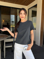 Load image into Gallery viewer, Classic Round Neck Tee in Grey

