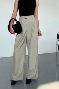 Classic Wide Leg Long Hook Trousers [2 Colours]