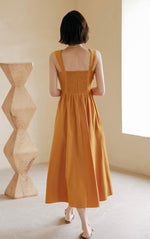 Load image into Gallery viewer, Vintage Sleeveless Dress in Orange
