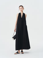 Load image into Gallery viewer, Linen Pocket Twist Back Maxi Dress [2 Colours]
